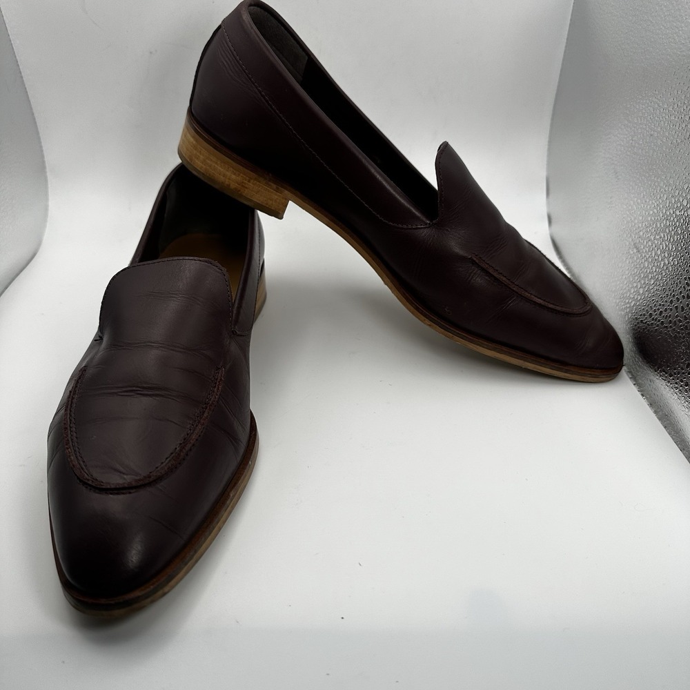 Everlane Women's Burgundy The Modern Loafer Shoe‎ Leather Pointed Office SZ 11